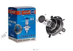 Лампа галогенная H4 12V 60/55W Standard (P43t), --1007013-