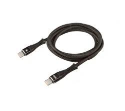 Кабель Type-C - Type-C 27W SKYWAY в мягкой оплетке черный 1м