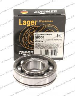 Подшипник 50306 КПП 2401,ВАЗ первич вала, РК 33027,УАЗ (шарик одноряд) (ZOMMER) ZOMMER 50306