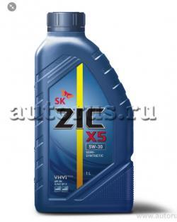 Масло ZIC X5 5W30 моторное полусинтетическое 1 л
