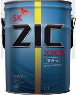 Масло ZIC X5000 10W40 моторное полусинтетическое 20 л