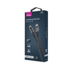 Дата-кабель 2,0 Type-C USB 1,2 м 3.3 A 65 W черный Olmio *Гт