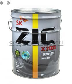 Масло моторное 10/40 X7000 ZIC 20л. синт. API CK-4/CJ-4 (10009100/240323/3042670, Корея, Республика)