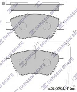 Колодки тормозные передние OPEL Corsa SANGSIN BRAKE SP1201