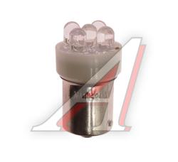 Лампа светодиодная 24V R10W BA15s 5 светодиодов белая МАЯК  24T15-W5LED