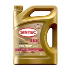 Масло моторное Sintec 5W-30 Premium 9000 ACEA A3/B4 SL/CF синтетическое 5л / 5W30