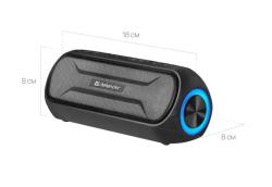 Колонка портативная музыкальная bluetooth, беспроводная с блютуз Defender Enjoy S1000 20Вт черная, BT, AUX, type c, с подсветкой
