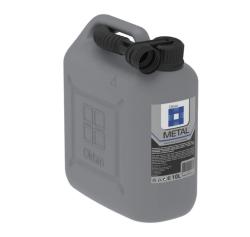 Канистра пластик 10л metal для ГСМ серебристая Oktan 10.01.01.00-3