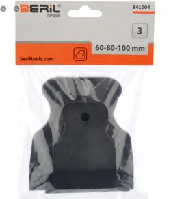 Набор шпателей резиновых 3 шт. 6/8/10 см черные BERiL