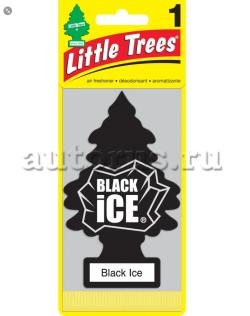 Ароматизатор Елочка Черный лед пропитанный пластинка черный лед Car-Freshner U1P-10155-RUSS