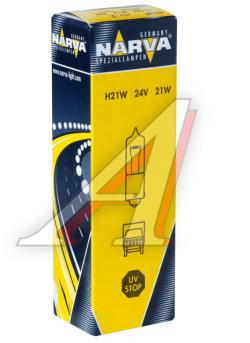 Лампа 24V H21W BAY9s Halogen Miniature NARVA  681963000