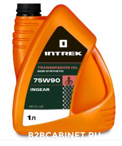 Масло трансмиссионное 75/90 GL-4/GL-5 INGEAR INTREK 1л. п/синт. /кор.18шт./