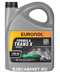 Масло трансмиссионное 75/90 Trans Х EURONOL 4л. синт. GL-4/GL-5
