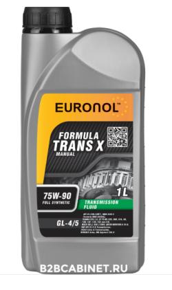 Масло трансмиссионное 75/90 Trans Х EURONOL 1л. синт. GL-4/GL-5