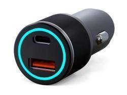 Автомобильное зарядное устройство c двумя портами (USB-C + USB-A) c LED-подсветкой, 48Вт REXANT 18-2230-5