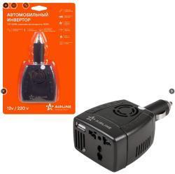 Инвертор автомобильный 12В-220В, 150 Вт AIRLINE API-150-01