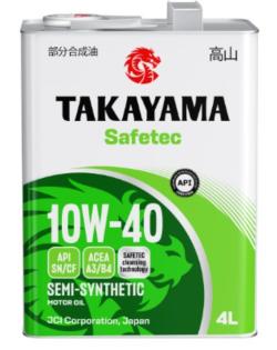 Масло моторное Takayama 10W-40 Safetec ACEA A3/B4 API SN/CF 4л металл / 10W40