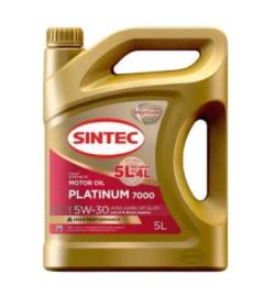 Масло моторное Sintec 5W-30 Platinum 7000 A3/B4 SL/CF синтетическое 5л Акция 5л по цене 4л / 5W30