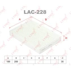 Фильтр салонный LYNXauto LAC-228 NISSAN Qashqai J11