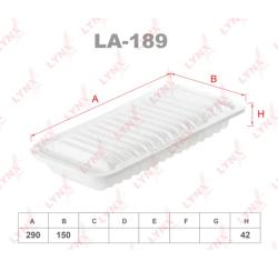 Фильтр воздушный LYNXauto LA-189  Lifan Solano II/TOYOTA Ave/Cor 