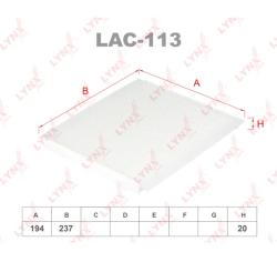 Фильтр салонный LYNXauto LAC-113 HYUNDAI Elantra/Tucson/Creta/KIA Sportage/Cerato