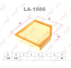 Фильтр воздушный TOYOTA RAV 4 IV 2.0D-2.2D 12>, LEXUS GS300h-350 12 LYNXauto LA-1986