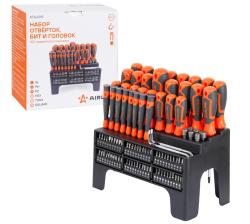 Набор отвёрток, бит и головок 100 пр. в подставке SL, PH, PZ, HEX, TORX, SQUARE Airline