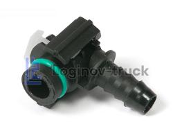Штуцер угловой KZ-Евро-4 топливной трубки D12 (S001165) (26696)