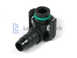 Штуцер угловой KZ-Евро-4 топливной трубки D15 (S001165) (26697)