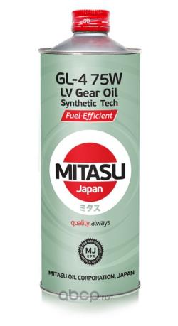 Масло трансмиссионное MITASU ULTRA LV GEAR OIL GL-4 75W синтетическое 1 л MJ4201