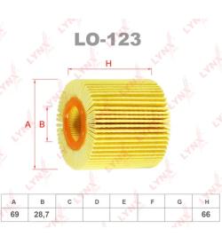 Фильтр масляный LYNXauto LO-123 TOYOTA Camry 2006->/LEXUS RXII/III