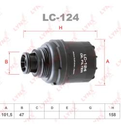 Фильтр масляный GAZ Gazelle Next 2.8D 13> LYNXauto LC-124