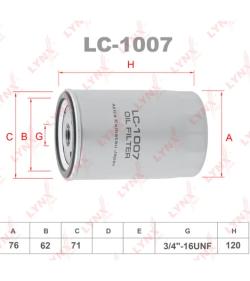 Фильтр масляный LYNXauto LC-1007 AUDI 80/100/A4/A6/VW G3/PASSAT 1.6-4.2
