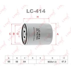 Фильтр масляный LYNXauto HONDA Acc/Civ/OP VecB 1.7td (95-96) LC-414