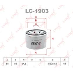 LC1903	Фильтр масляный LADA LARGUS 12-, DACIA/RENAULT LOGAN 04- 1.4/1.6, RENAULT 9, 19, 21, KANGOO, CLIO