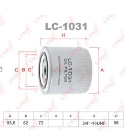 Фильтр масляный LADA 2101-07/Moskvich 2141(M06) LYNXauto LC-1031
