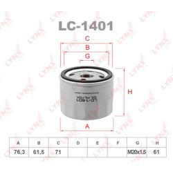 Фильтр масляный LYNXauto LC-1401 RENAULT Logan/Clio MIT Car/LADA Largus