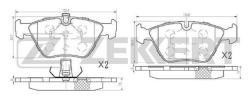 Колодки тормозные BMW 5 (E39) 95- передние дисковые (GDB1404) Zekkert