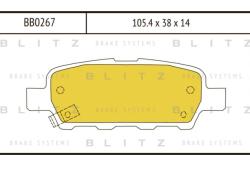 Колодки тормозные дисковые задние NISSAN X-Trail/Qashqai/Tiida/Teana 3/Murano 01->SU BLITZ BB0267