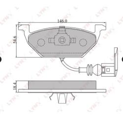 Колодки передние LYNXauto AD A3 VW G4 BD-1202