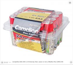 Батарейка AAA LR03 1.5V блистер 24шт. (цена за 1шт.) Alkaline Plus CAMELION   C-LR03P(24)бл