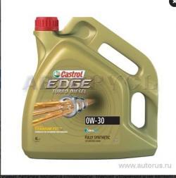 Масло CASTROL EDGE Turbo Diesel FST SN/CF 0W30 моторное синтетическое 4 л