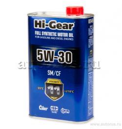 Масло HI-Gear 5W30 SM/CF моторное синтетическое 1 л