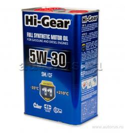 Масло HI-Gear 5W30 SM/CF моторное синтетическое 4 л