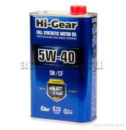 Масло HI-Gear 5W40 SN/CF моторное синтетическое 1 л