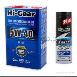 Масло HI-Gear 5W40 SN/CF моторное синтетическое 4 л