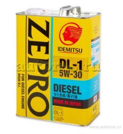 Масло IDEMITSU ZEPRO Diesel DL-1 5W30 моторное полусинтетическое 4 л