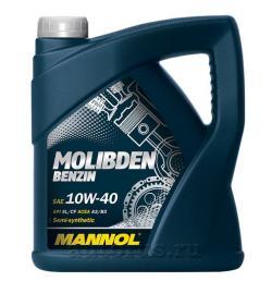 Масло MANNOL Molibden Benzin 10W40 моторное полусинтетическое 4 л