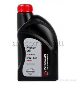 Масло NISSAN VA Motor Oil 5W40 моторное синтетическое 1 л