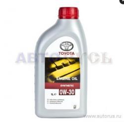 Масло TOYOTA Engine Oil 0W30 моторное синтетическое 1 л